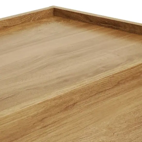 Sunnydaze Indoor Industrial-Style Sideboard Buffet Table - MDP with Powder-Coated Steel Frame - Brown image {6}