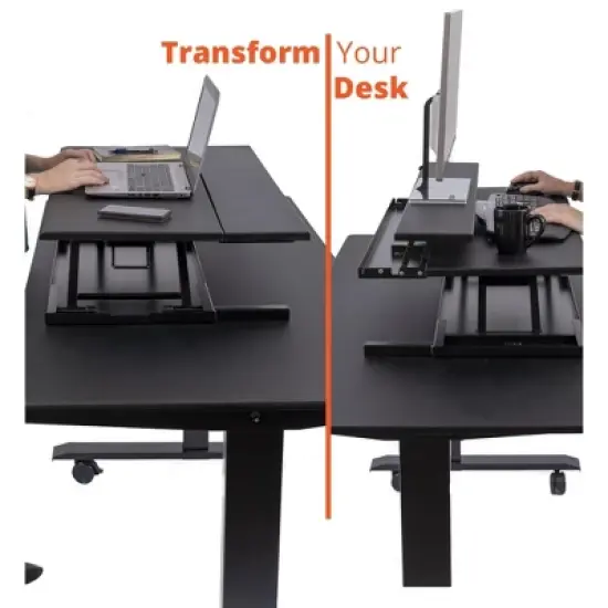 Stand Up Desk Store AirRise Adjustable Height Standing Desk Converter Monitor Stand image {7}
