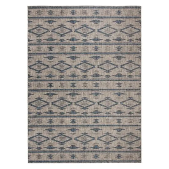 Yarrow Outdoor Rug Navy/Gray  - Safavieh image {5}