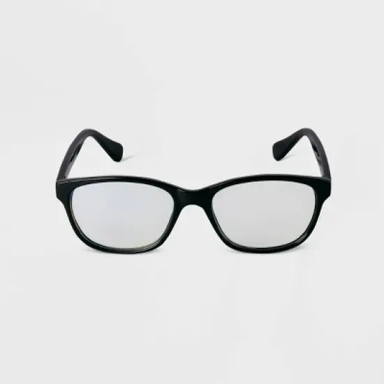 Women's Square Blue Light Filtering Reading Glasses - A New Day&trade; Black image {2}