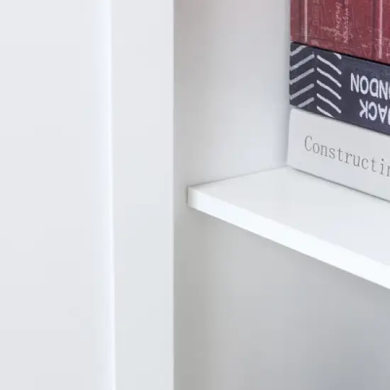 HOMCOM 48.5" Farmhouse Kitchen Pantry, Floor Storage Cabinet, Cupboard Organizer with Adjustable Shelves and 4-Doors for Dining Room image {7}