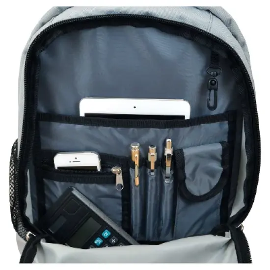 NBA&reg; Mojo Premium Wheeled Backpack - Gray image {4}