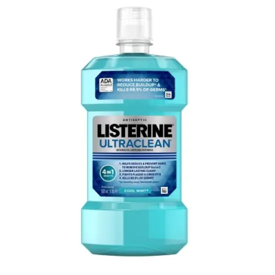 Listerine Ultraclean Tartar Control Antiseptic Mouthwash Cool Mint - 500ml image {9}
