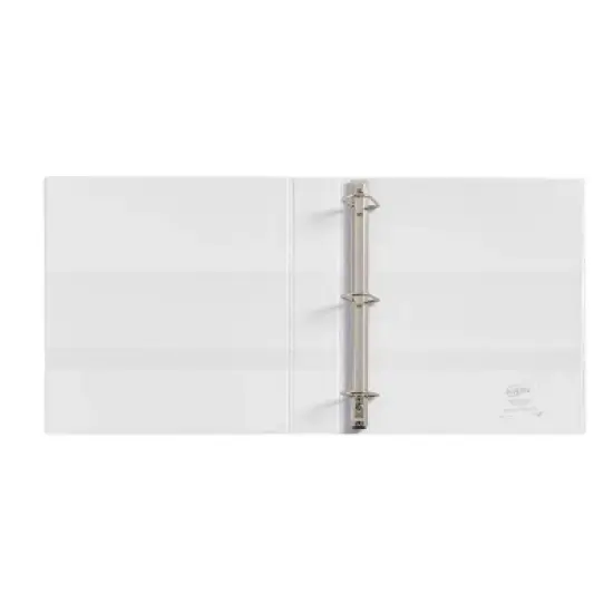 Avery 400 Sheet 2.1"x1.5" Heavy-Duty Ring Binder White: Polypropylene D-Rings, 4 Internal Pockets, Clear Cover image {2}