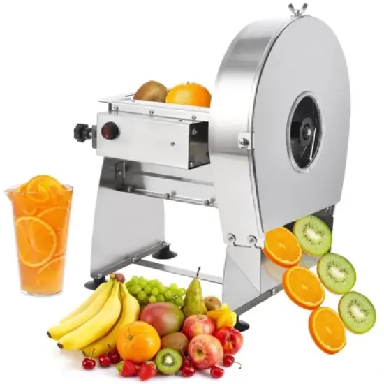 Electric Vegetable Fruit Slicer, 0-10mm Thickness Adjustable, Commercial Vegetable Fruit Slicer image {1}