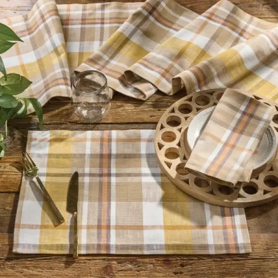Split P Keaton Plaid Brown Napkin Set Of 4 image {4}
