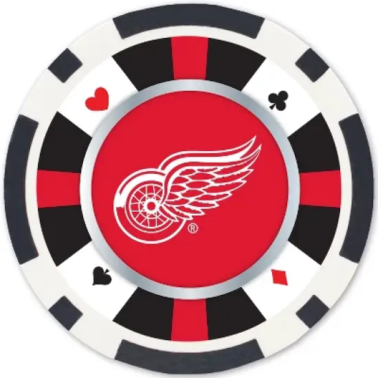 MasterPieces Casino Style 100 Piece Poker Chip Set - NHL Detroit Red Wings image {2}