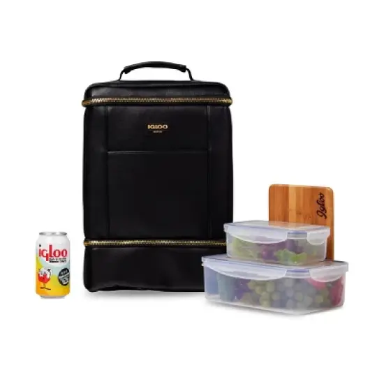 Igloo Luxe Dual Compartment Cooler Backpack - Black image {5}