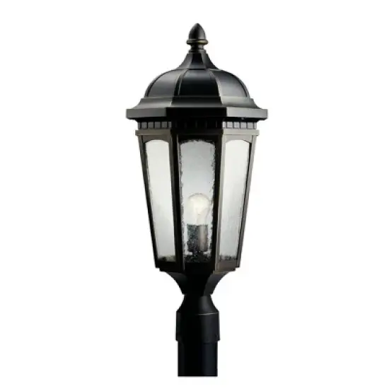 Courtyard 23.75" 1 Light Exterior Post Light with Clear Seeded Glass in Textured Black image {4}