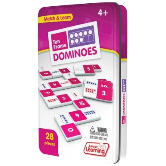 Junior Learning Ten Frame and First Words Dominoes Game Set - 56 Dominoes image {4}