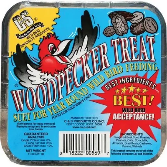 C&S 11 Oz. Woodpecker Treat Suet image {1}