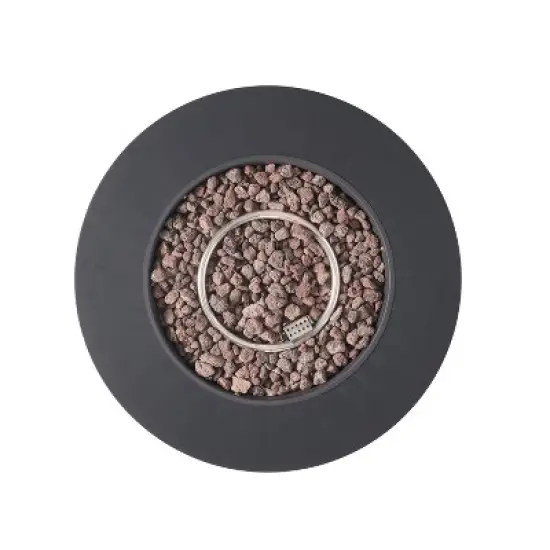 Wellington Outdoor 40000 BTU Circular Fire Pit Dark Gray - Christopher Knight Home image {4}