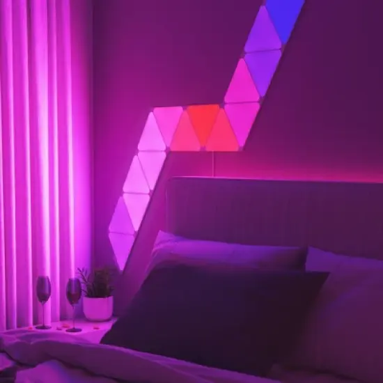 Nanoleaf 7pk Shapes Triangle Smarter LED Light Kit image {9}