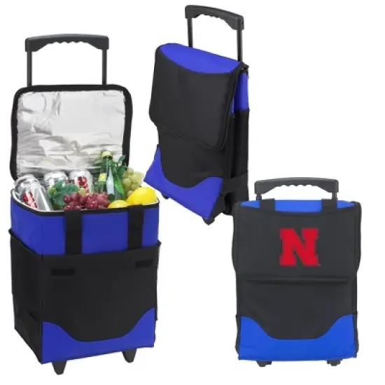 NCAA Nebraska University Cornhuskers Folding Rolling Soft Sided Cooler - 32 Can image {4}