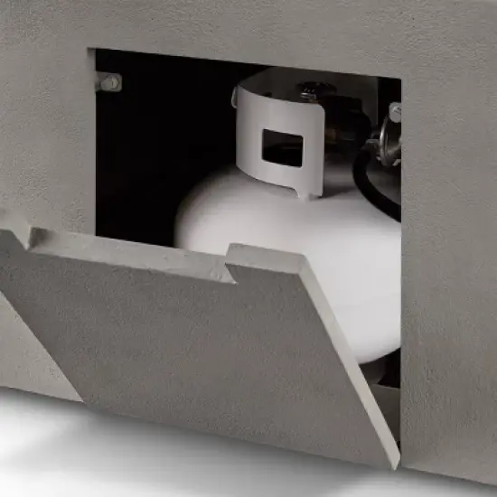 Caraga Casual Square Propane Fire Table - Flint image {3}