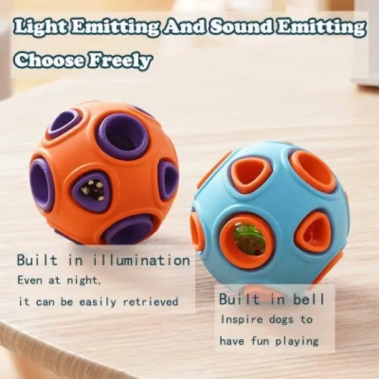 [2Pack] Dog Balls with Bell Sound,   Small Dogs, 2&rdquo; Interactive Pet Chew Toys image {4}