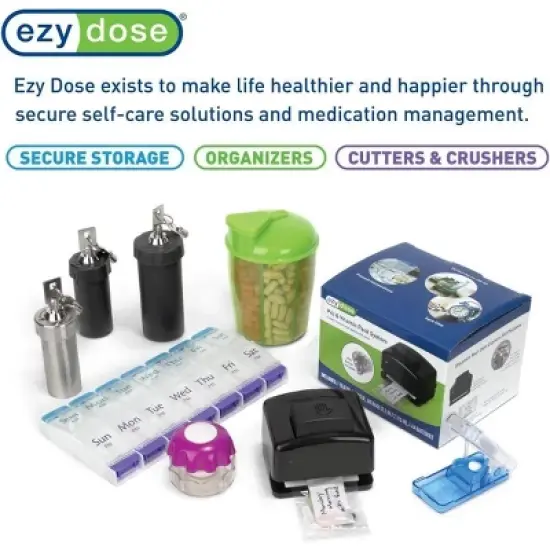 Ezy Dose Weekly (7-Day) Pill Organizer, Large Pop-Out Compartments, 4 Times a Day (Large) image {4}