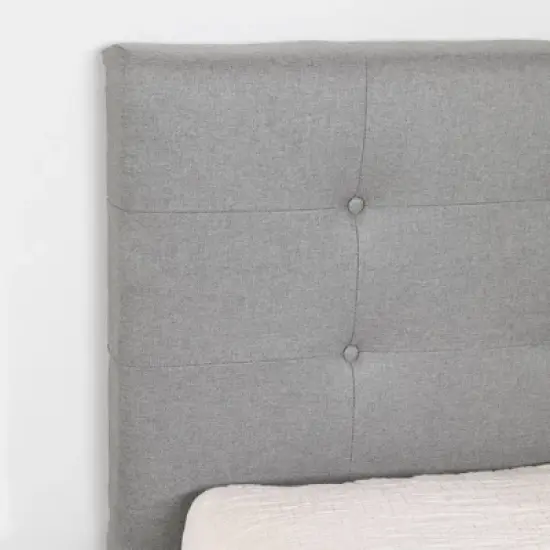 Dylane Upholstered Platform Bed and Headboard Pale Soft - South Shore image {2}