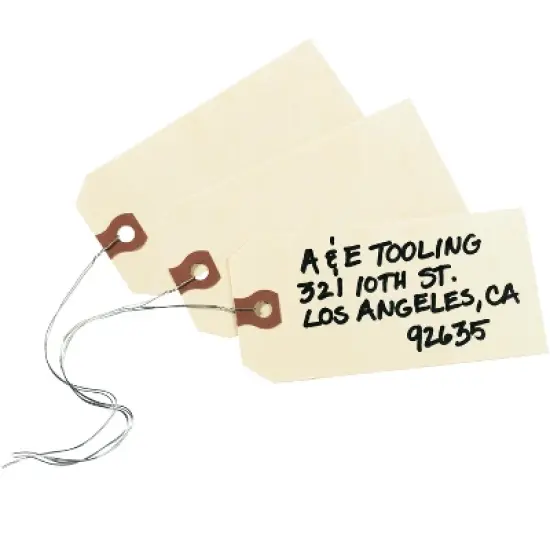 Avery Shipping Tags with Wire, 11.5 pt. Stock, 3-1/4" x 1-5/8", 1,000 Manila Hang Tags (12602) image {4}