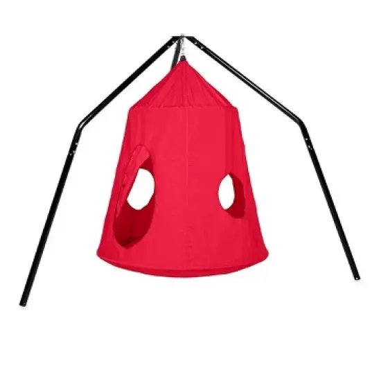 HearthSong HugglePod HangOut Nylon Hanging Tent and Family HangOut Steel Stand Set image {11}