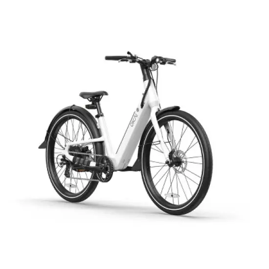 OKAI Stride 27.5" Step Through Electric Cruiser Bike - White image {2}