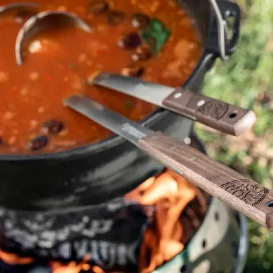 Petromax Kitchen or Campfire Serving Ladle with Spout, Durable Stainless Steel and Wooden Handle, Large 3.4 fl oz image {4}