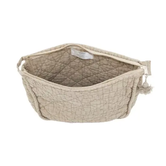 Saro Lifestyle Soft Cotton Quilted Cosmetic Bag image {3}