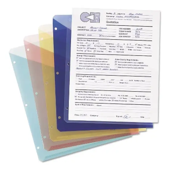Smead Organized Up Poly Slash Jackets Letter Polypropylene Clear 5/Pack 89506 image {4}