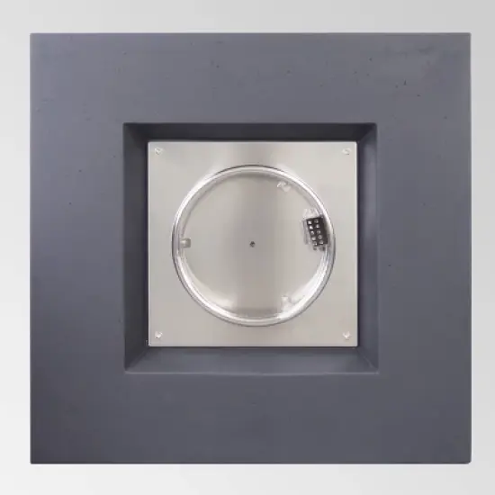 Aidan Outdoor Square Lightweight Concrete Gas Burning Fire Pit - Dark Gray - Christopher Knight Home image {2}