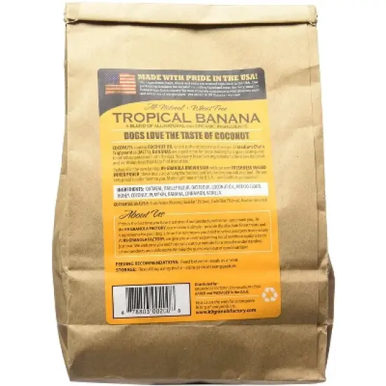 K9 Granola Factory Coconut Crunchers for Dogs All Natural Tropical Banana, 14-Ounces image {1}
