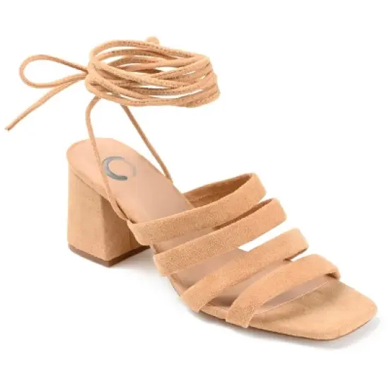 Journee Collection Womens Sevyn Open Square Toe Block Heel Sandals image {12}