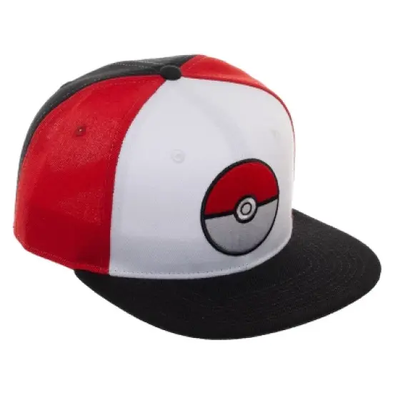 Pokemon Pokeball Adjustable Hat with Pre-Curved Bill image {2}
