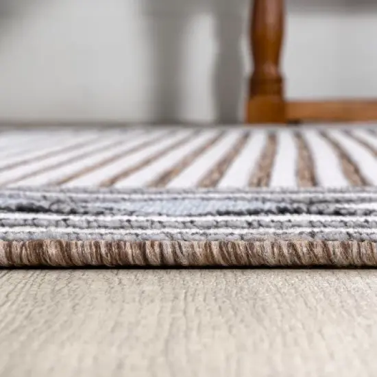 JONATHAN Y Sebastian High-Low Modern Diamond Border Classic Indoor/Outdoor Area Rug  image {6}