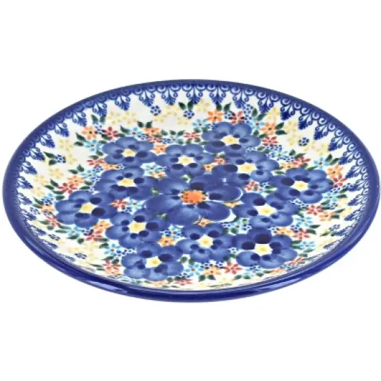 Blue Rose Polish Pottery 195 Vena Small Dessert Plate image {2}