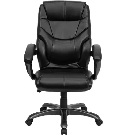 Emma and Oliver High Back LeatherSoft Executive Ergonomic Office Chair-Arms image {8}
