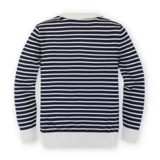 Hope & Henry Boys' Organic Cotton Long Sleeve Crew Neck Pocket Pullover Sweater, Infant image {3}