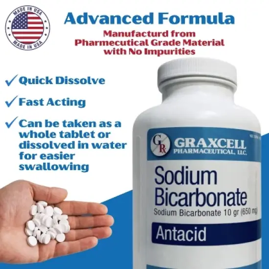 Reliable-1 Laboratories Sodium Bicarbonate Antacid Tablets Acid Reducer, 1000 Count image {2}