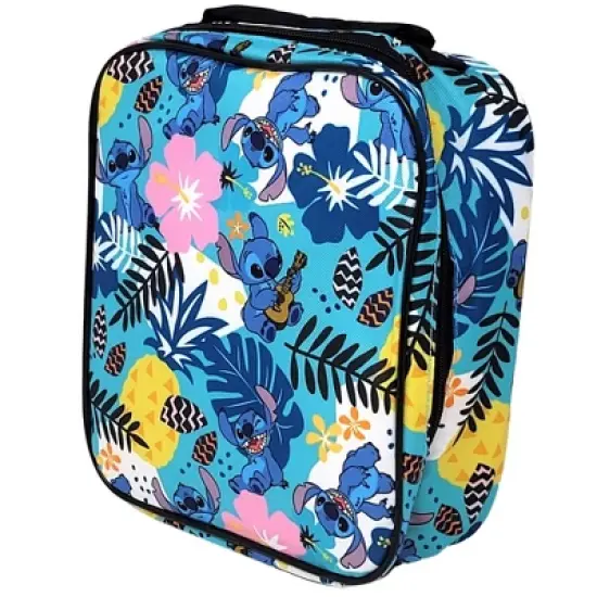 Disney Stitch all over print, bottom drop Lunch Bag for Kids age 3+, Unisex image {3}
