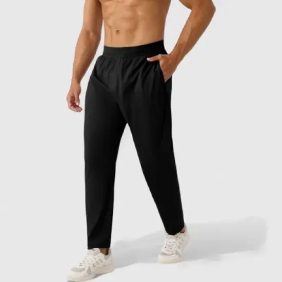 Anna-Kaci Active Men's Athletic Training Pants with Elastic Waistband and Straight Leg Fit image {3}