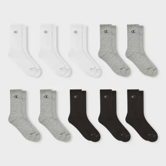 Champion Women's 10pk Crew Socks - White/Black/Grey image {4}