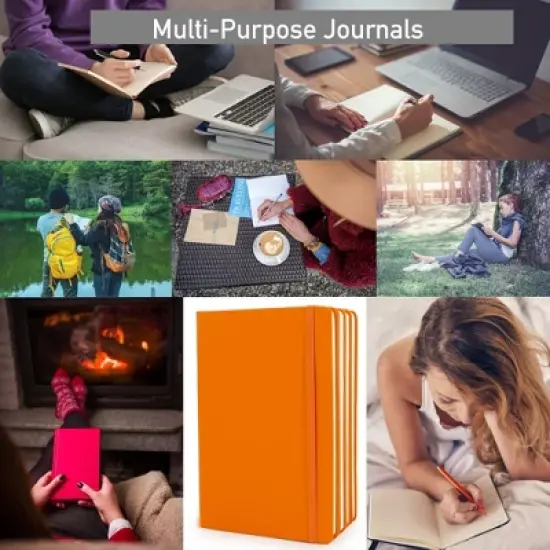 Paper Junkie A5 Dotted Notebooks with Hardcover - Journals for Writing - Grid Notebook - 192 pages, 5.7" x 8.4" (Orange, 20 Pack) image {5}