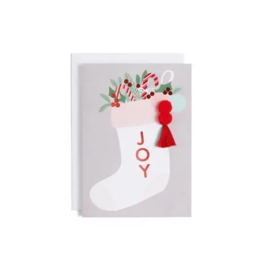 Minted 10ct 'Joy' Stocking Boxed Holiday Greeting Card Pack image {1}