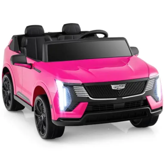 Costway 2 Seater Ride on Truck with Remote Control 3 Speeds LED Lights Horn Music Story Black/Pink/White image {11}
