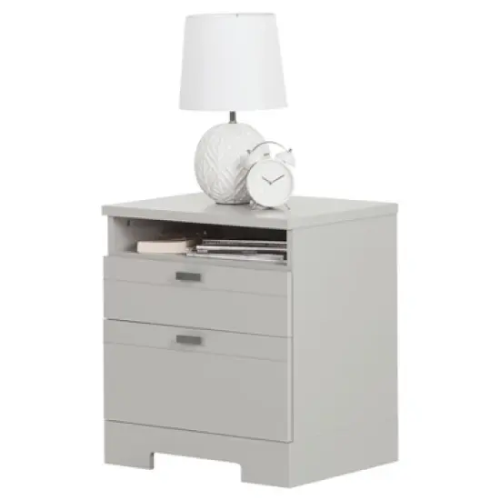 Reevo Nightstand with Drawers and Cord Catcher - South Shore image {8}