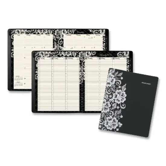 Lacey Weekly Block Format Professional Appointment Book, Lacey Artwork, 11 x 8.5, Black/White, 13-Month: Jan 2026 to Jan 2027 image {5}