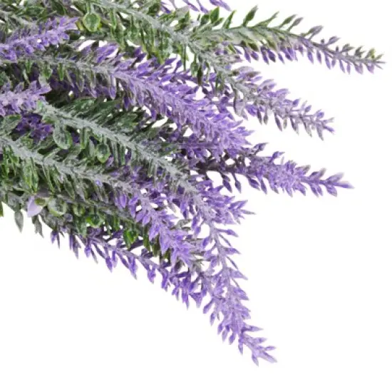 Juvale Artificial Lavender Flowers in Ceramic Vase for Bathroom Decor (9 x 3.3 in) image {4}