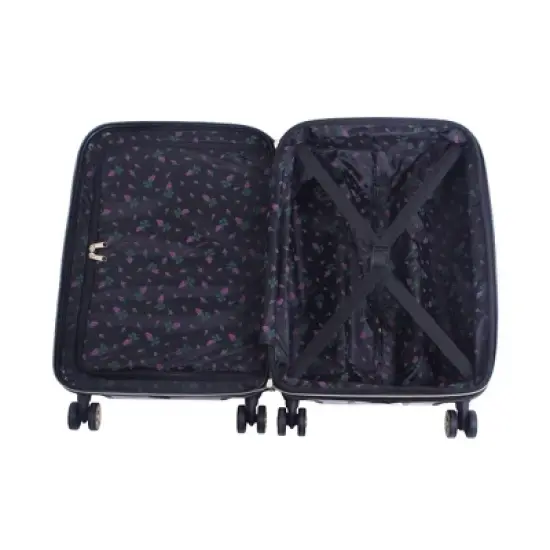 Betsey Johnson Expandable Hardside Large Checked Spinner Suitcase image {5}