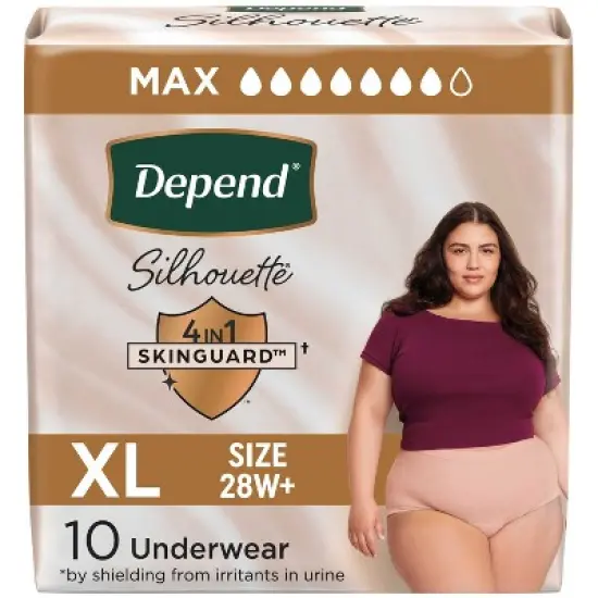Depend Silhouette Women's XL Postpartum & Incontinence Disposable Underwear image {10}