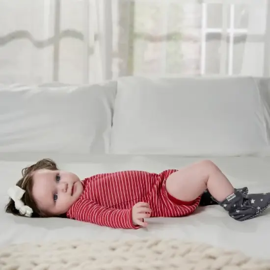 Gerber Baby Neutral Long Sleeve Onesies&reg; Bodysuits, 6-Pack, Deer image {3}