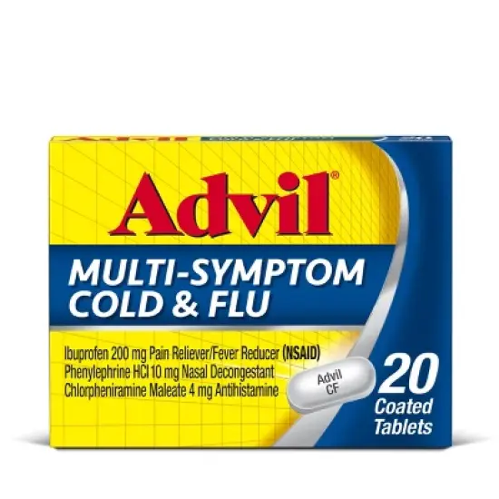 Advil Multi-Symptom Cold & Flu Coated (NSAID) Tablet - 20ct image {10}